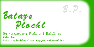 balazs plochl business card